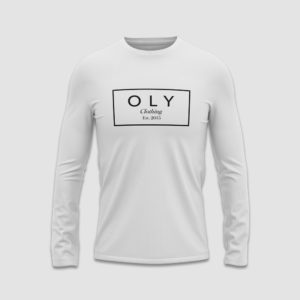 Grey Jumper Front with Oly Clothing Logo